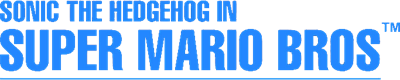 Sonic the Hedgehog in Super Mario Bros. - Clear Logo Image
