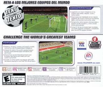 FIFA Soccer 2004 - Box - Back Image