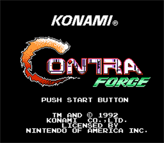 Contra Force - Screenshot - Game Title Image