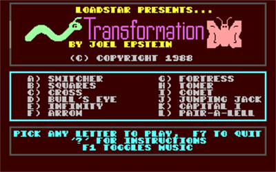 Transformation - Screenshot - Game Title Image