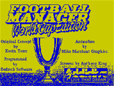 Football Manager: World Cup Edition - Screenshot - Game Title Image