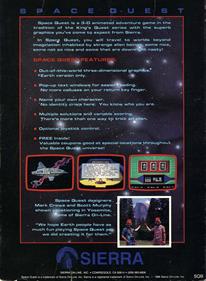 Space Quest: Chapter I: The Sarien Encounter - Box - Back Image