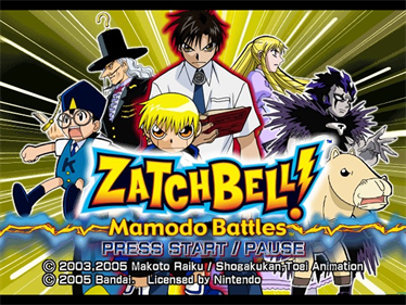 Zatch Bell! Mamodo Battles - Screenshot - Game Title Image