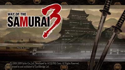 Way of the Samurai 3 - Screenshot - Game Title Image
