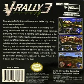 V-Rally 3 - Box - Back Image