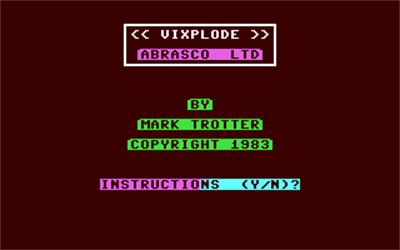 Vixplode-64 - Screenshot - Game Title Image