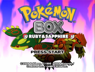 Pokémon BOX: Ruby & Sapphire - Screenshot - Game Title Image
