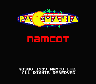 Pac-Mania - Screenshot - Game Title Image