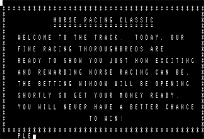 Horse Racing Classic - Screenshot - Game Title Image