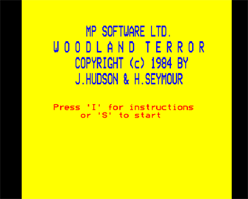 Woodland Terror - Screenshot - Game Select Image