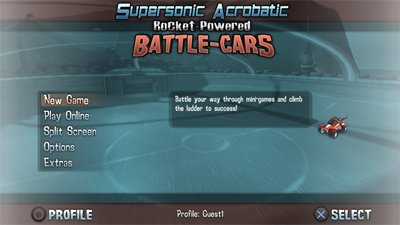 Supersonic Acrobatic Rocket Powered Battle-Cars - Screenshot - Game Title Image