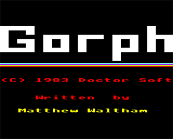 Gorph - Screenshot - Game Title Image