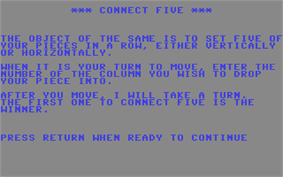 Connect Five - Screenshot - Game Title Image