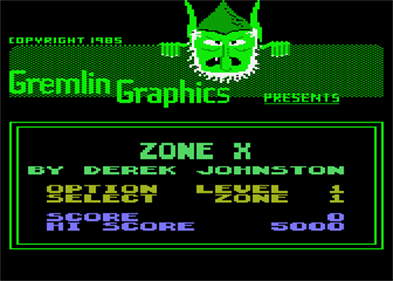 Zone X - Screenshot - Game Title Image