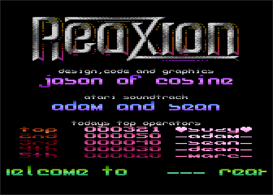 Reaxion - Screenshot - Game Title Image