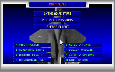 JetFighter II: Advanced Tactical Fighter - Screenshot - Game Select Image