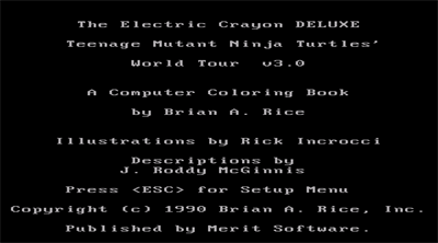 Electric Crayon Deluxe: Teenage Mutant Ninja Turtles: World Tour - Screenshot - Game Title Image