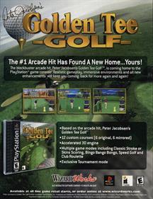 Peter Jacobsen's Golden Tee Golf - Advertisement Flyer - Front Image