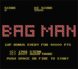 Bag Man - Screenshot - Game Title Image