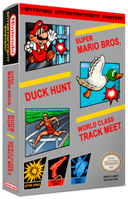 Super Mario Bros. / Duck Hunt / World Class Track Meet - Box - 3D Image