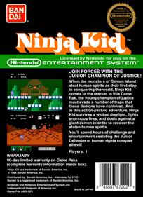 Ninja Kid - Box - Back Image