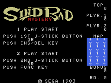 Sindbad Mystery - Screenshot - Game Title Image