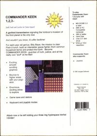 Commander Keen in Invasion of the Vorticons - Box - Back Image