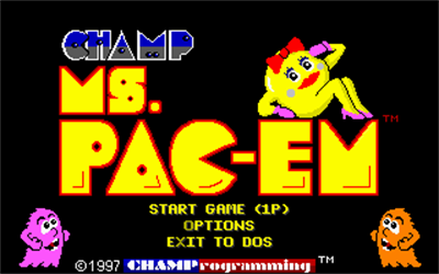 CHAMP Ms. Pac-em - Screenshot - Game Title Image