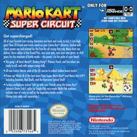 Mario Kart: Super Circuit - Box - Back Image