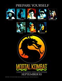 Mortal Kombat - Advertisement Flyer - Front Image