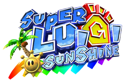 Super Luigi Sunshine - Clear Logo Image