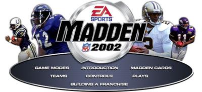 Madden NFL 2002 - Screenshot - Game Title Image