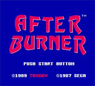 After Burner (Tengen) - Screenshot - Game Title Image