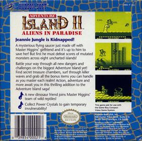 Adventure Island II: Aliens in Paradise - Box - Back
