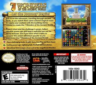 7 Wonders of the Ancient World - Box - Back Image