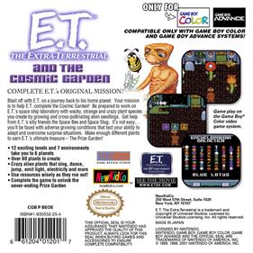 E.T. The Extra-Terrestrial and the Cosmic Garden - Box - Back Image