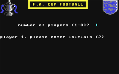 F.A. Cup Football - Screenshot - Game Title Image