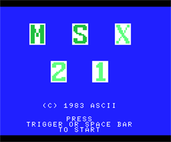 MSX-21 - Screenshot - Game Title Image