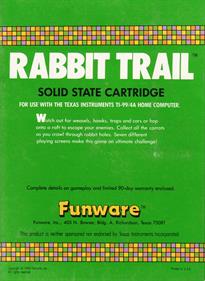 Rabbit Trail - Box - Back Image