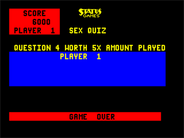 Sex Triv - Screenshot - Game Over Image