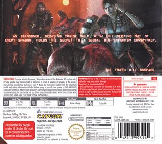 Resident Evil: Revelations - Box - Back Image