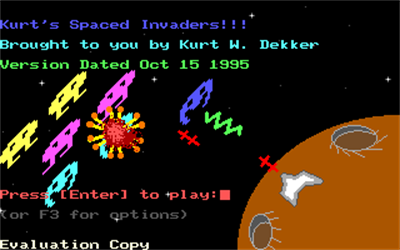 Kurt's Spaced Invaders - Screenshot - Game Title Image