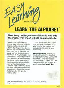Learn The Alphabet - Box - Back Image