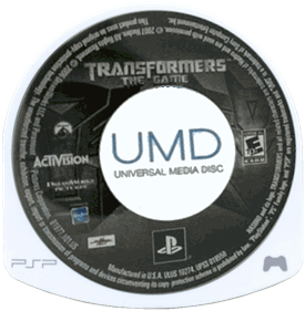 Transformers: The Game - Disc Image