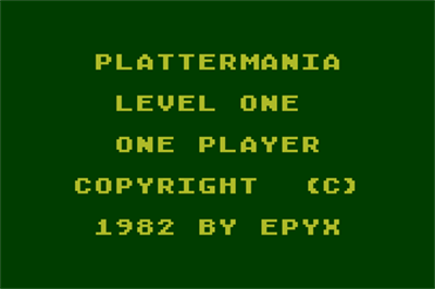 PlatterMania - Screenshot - Game Title