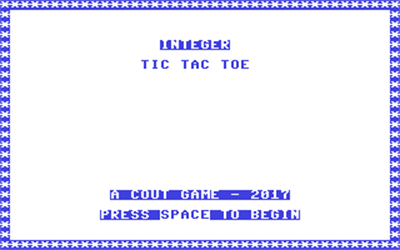 Integer Tic Tac Toe - Screenshot - Game Title Image