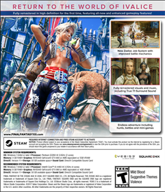 Final Fantasy XII: The Zodiac Age - Fanart - Box - Back