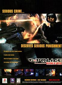 G-Police: Weapons of Justice - Advertisement Flyer - Front Image