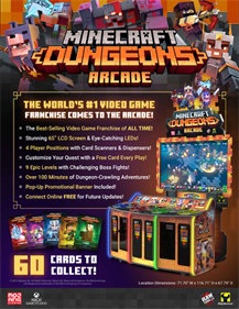 Minecraft Dungeons Arcade - Advertisement Flyer - Front Image