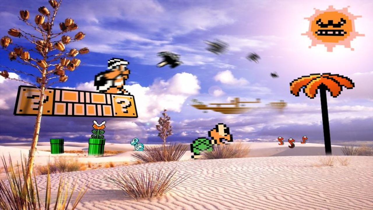 8-bit Mario World: Desert Mario